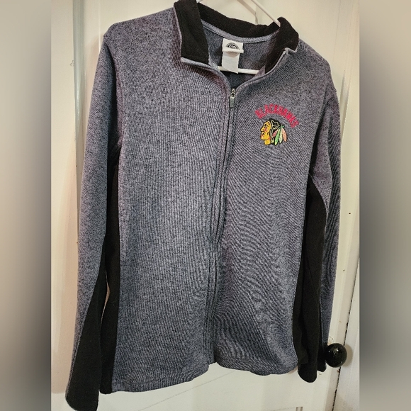 🤴👕 NHL Blackhawks Zip-Up Jacket in size Men's Medium - Picture 3 of 11